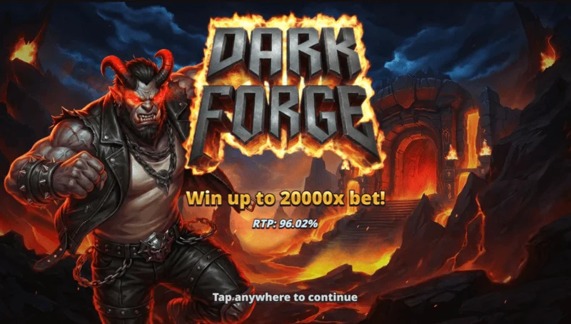 Dark Forge - стартово меню с тема на адска ковачница